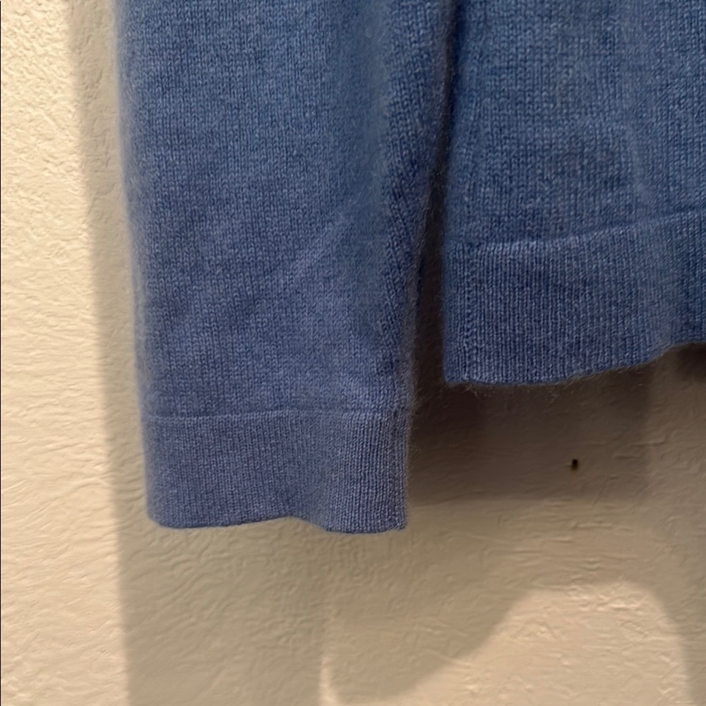 Jones New York Women’s Blue Cashmere VNeck Sweater - Picture 6 of 7
